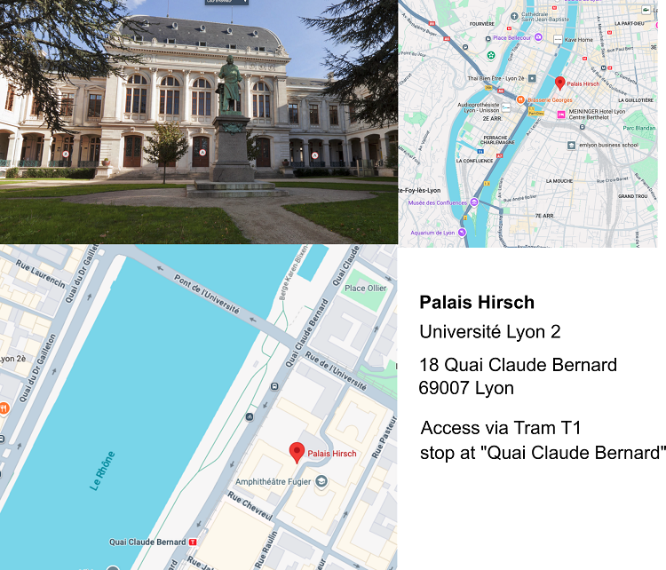 Plan d'accès au Palais Hirsch Université Lyon2